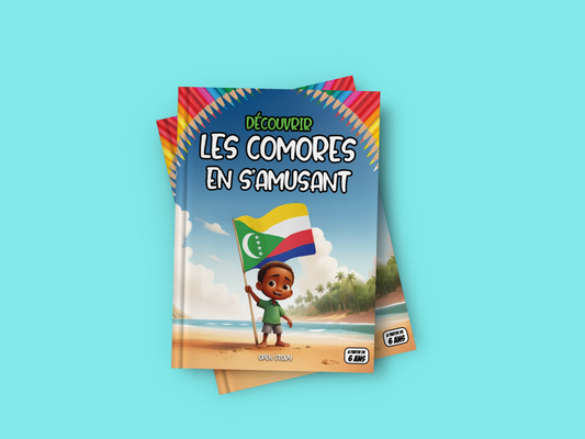 Couverture du livre pour enfants Découvrir les Comores en s'amusant (6-12 ans)