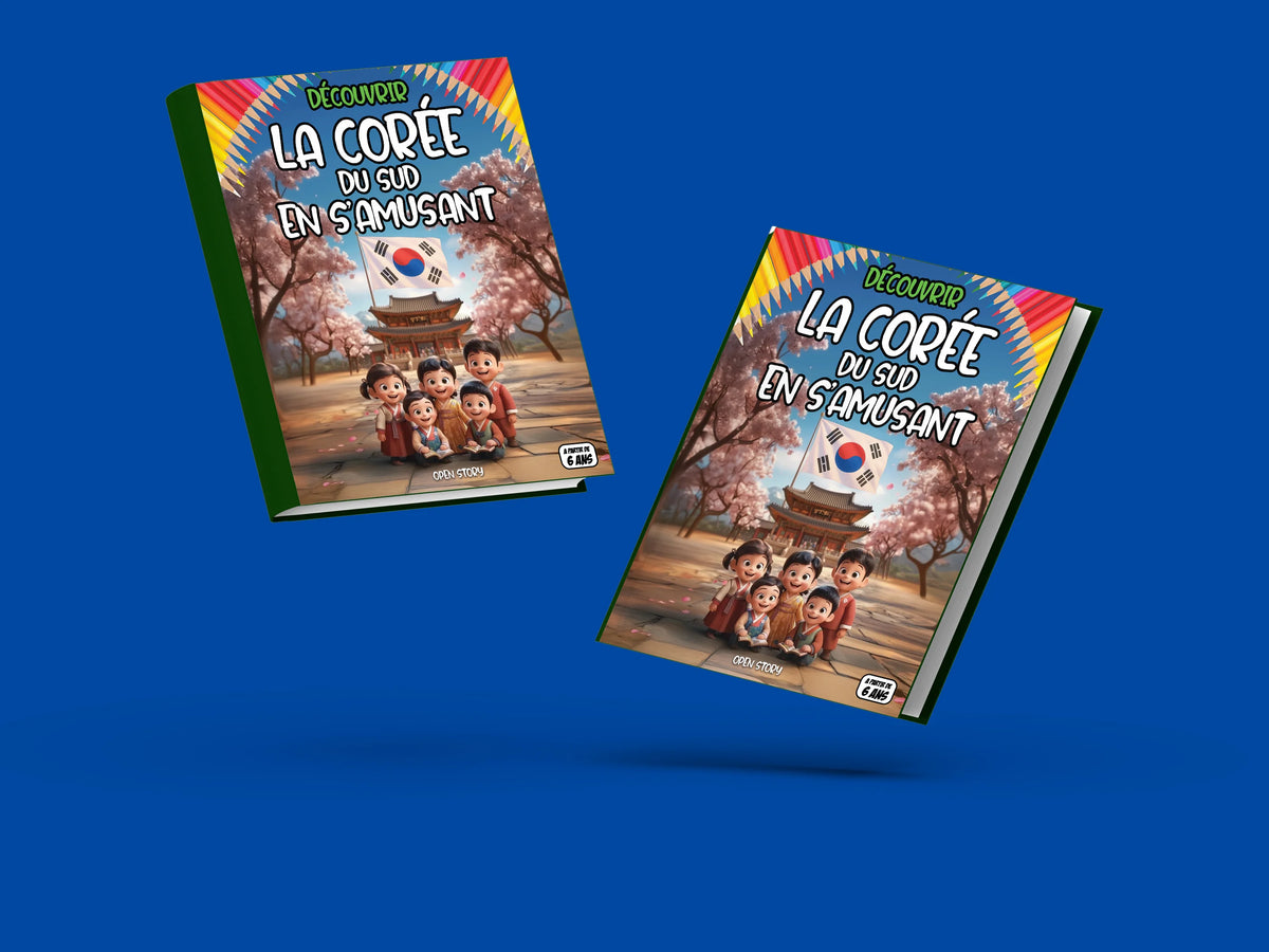 Couverture du livre pour enfants Découvrir la Corée du Sud en s'amusant (6-12 ans)
