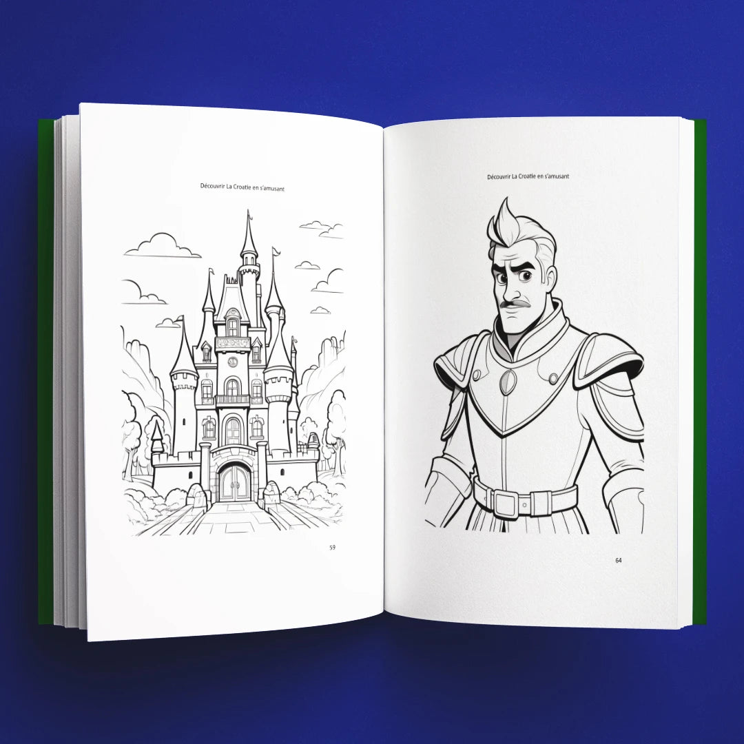 Coloriages du livre pour enfants Découvrir la Croatie en s'amusant (6-12 ans)