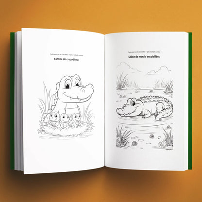 Coloriages du livre pour enfants Tout savoir sur les crocodiles (6-12 ans)