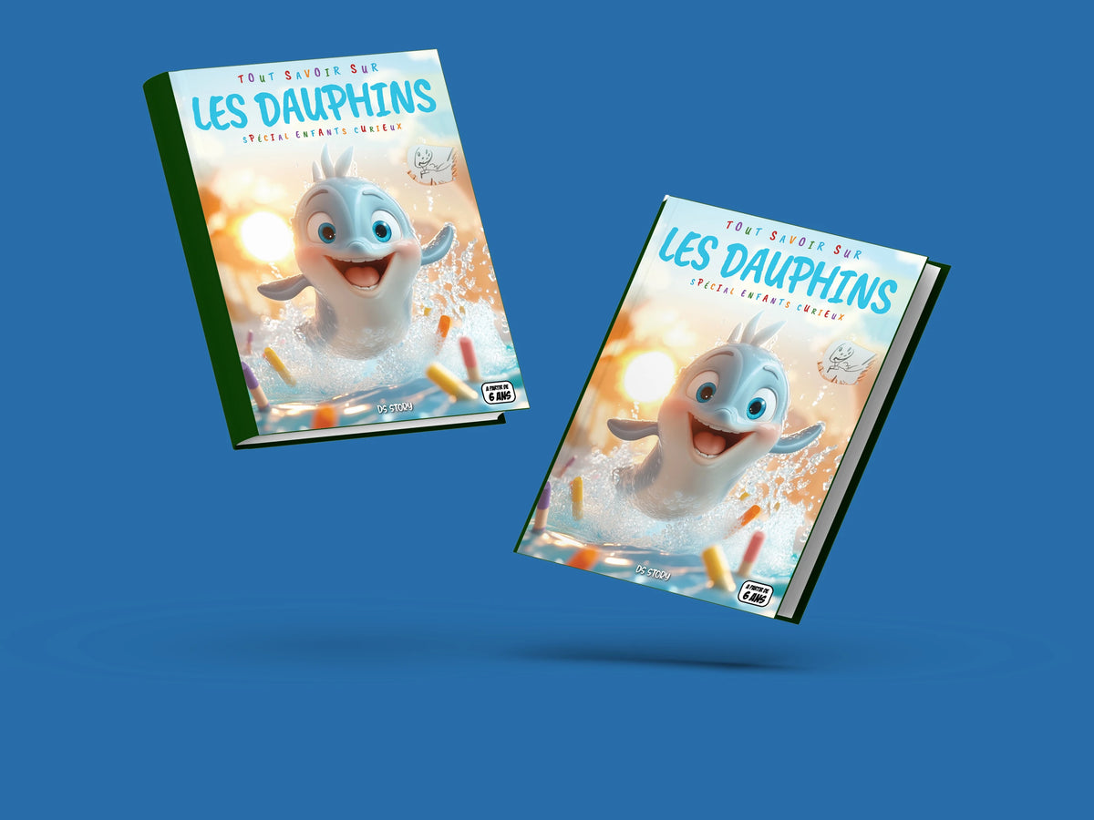 Couverture du livre pour enfants Tout savoir sur les dauphins (6-12 ans)