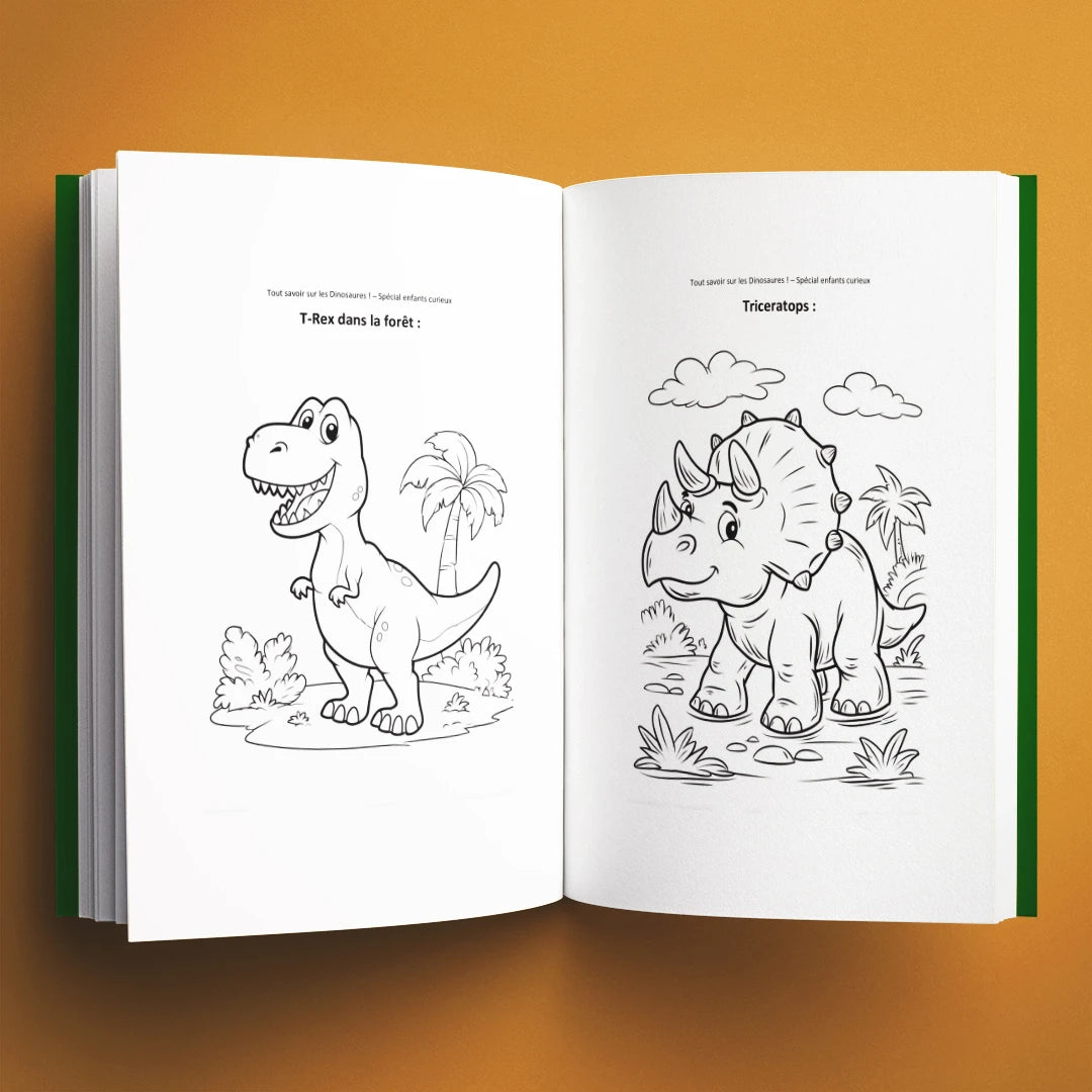 Coloriages du livre pour enfants Tout savoir sur les dinosaures (6-12 ans)