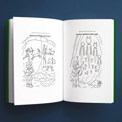 Coloriages du livre pour enfants Djanet et le Tassili : la vraie histoire derrière le mystère (6-12 ans)