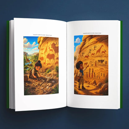 Illustrations du livre pour enfants Djanet et le Tassili : la vraie histoire derrière le mystère (6-12 ans)