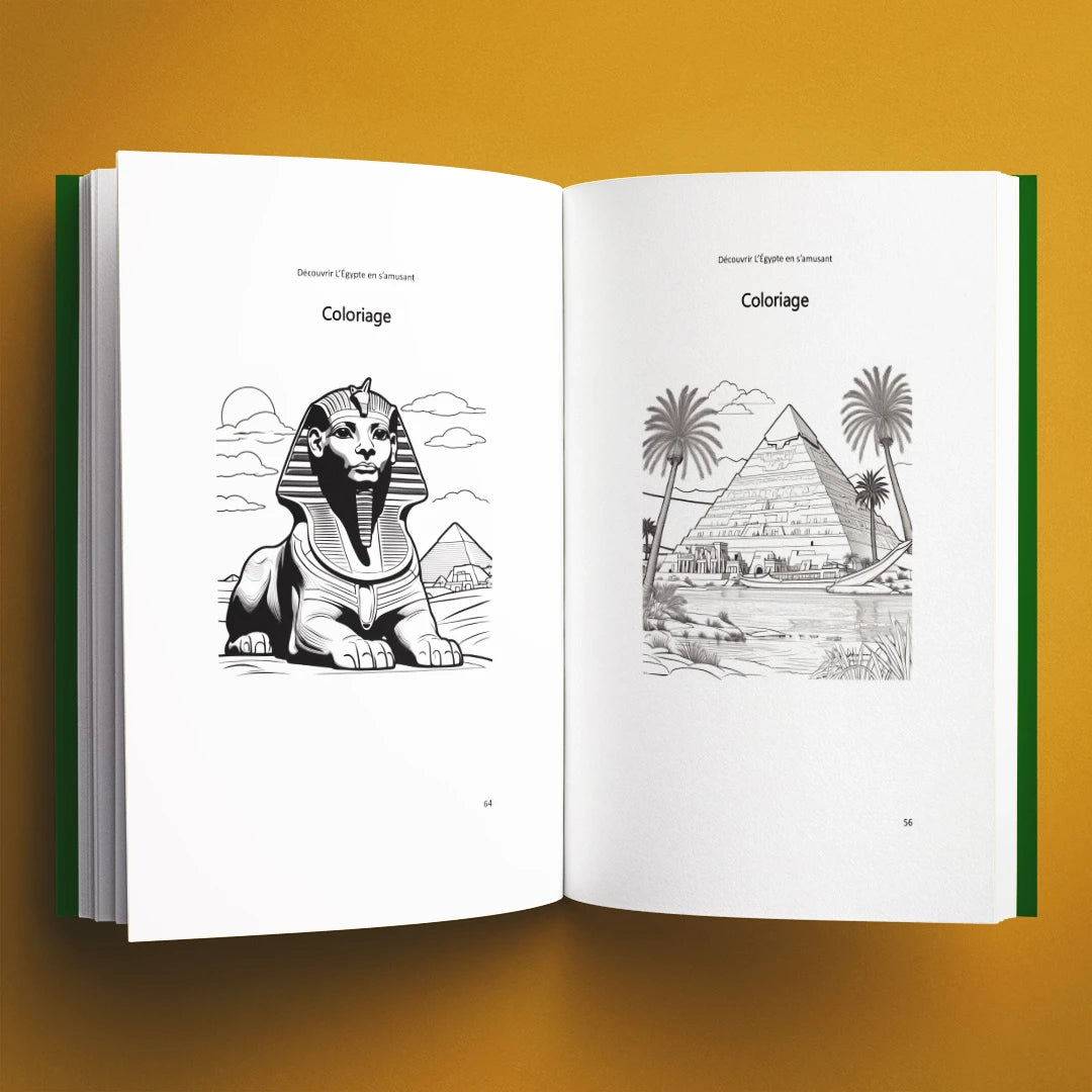 Coloriages du livre pour enfants Découvrir l'Égypte en s'amusant (6-12 ans)