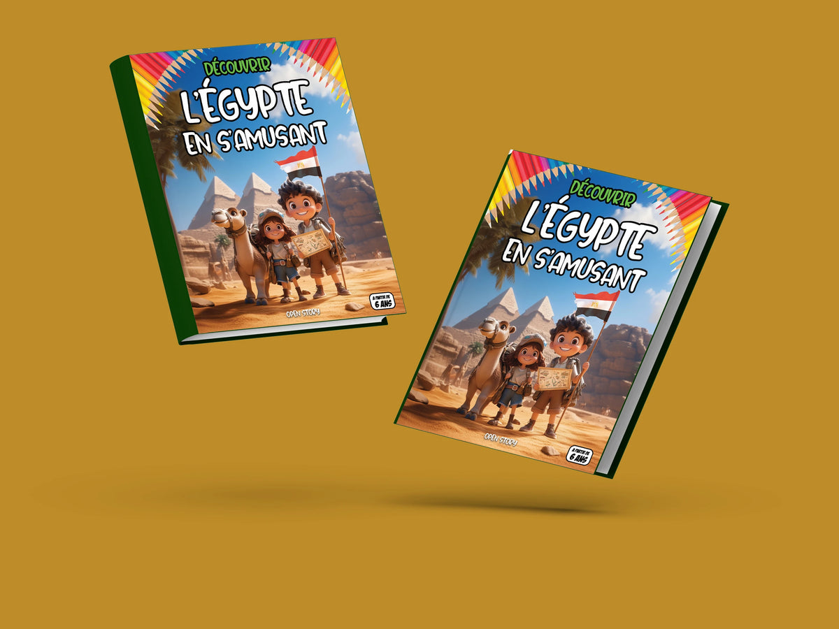 Couverture du livre pour enfants Découvrir l'Égypte en s'amusant (6-12 ans)