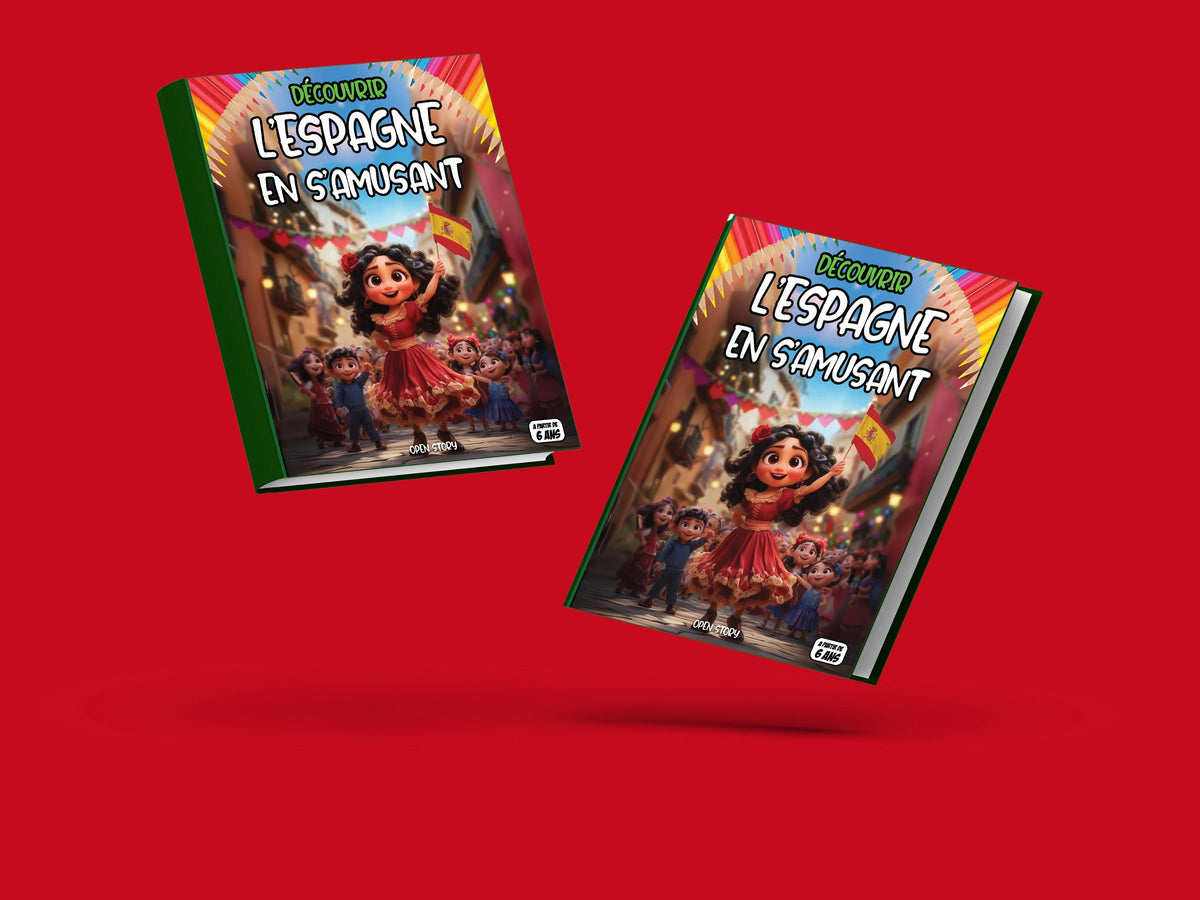 Couverture du livre pour enfants Découvrir l'Espagne en s'amusant (6-12 ans)