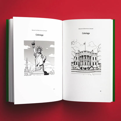 Coloriages du livre pour enfants Découvrir les États-Unis en s'amusant (6-12 ans)