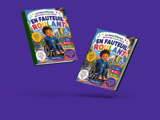 Couverture du livre pour enfants En fauteuil roulant : les petites différences qui font les grandes forces (6-12 ans)