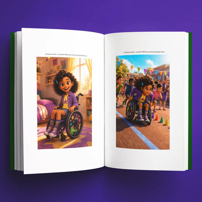 Illustrations du livre pour enfants En fauteuil roulant : les petites différences qui font les grandes forces (6-12 ans)