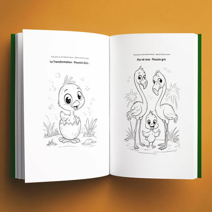 Coloriages du livre pour enfants Tout savoir sur les flamants roses (6-12 ans)