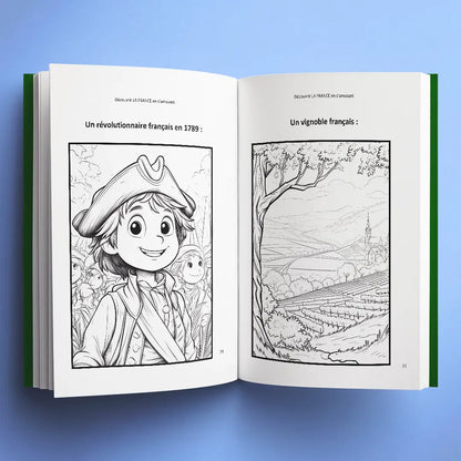 Coloriages du livre pour enfants Découvrir la France en s'amusant (6-12 ans)