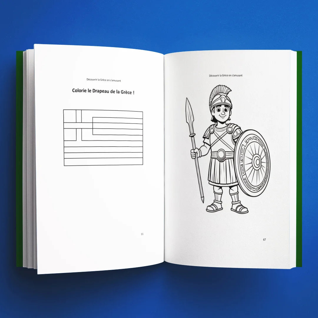 Coloriages du livre pour enfants Découvrir la Grèce en s'amusant (6-12 ans)