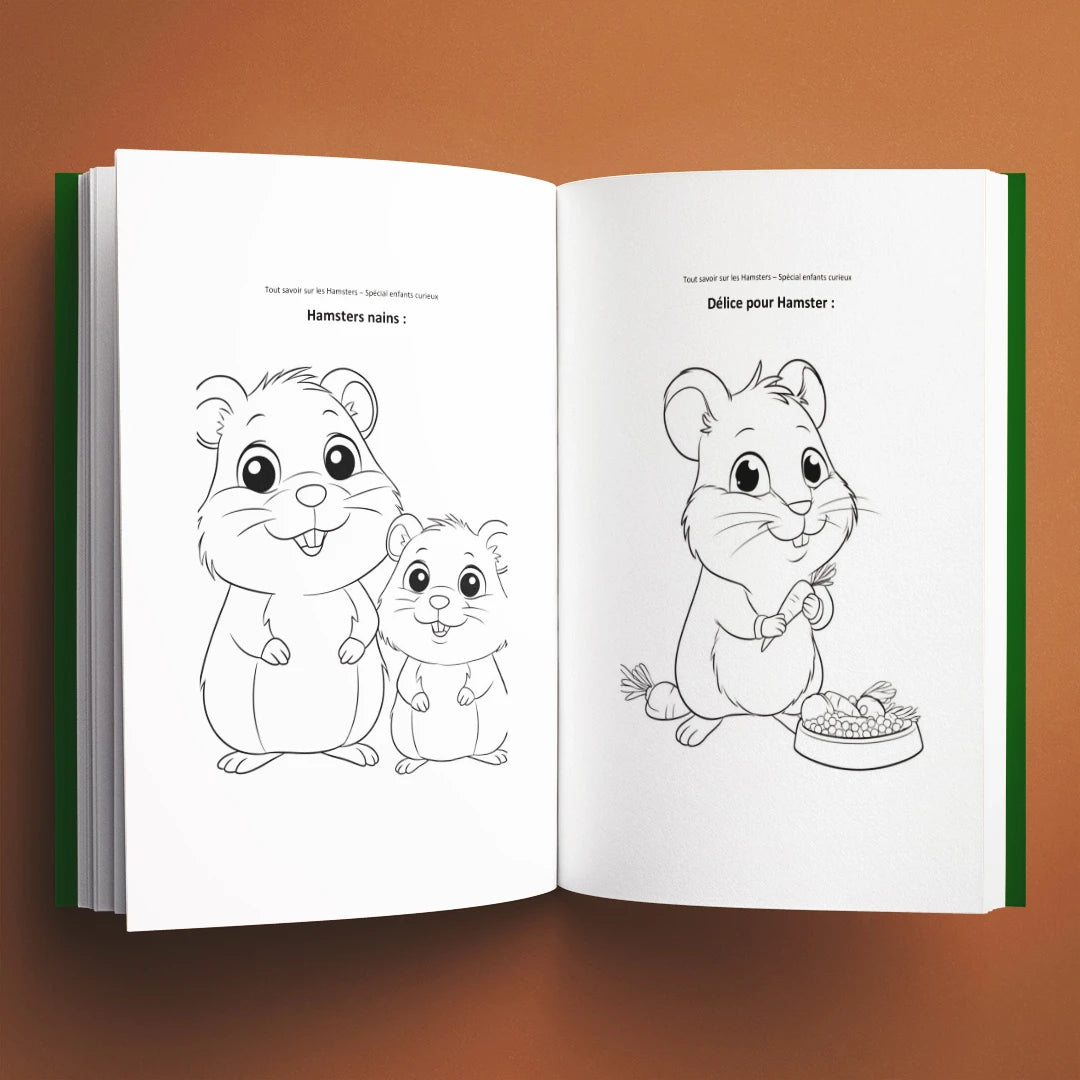 Coloriages du livre pour enfants Tout savoir sur les hamsters (6-12 ans)