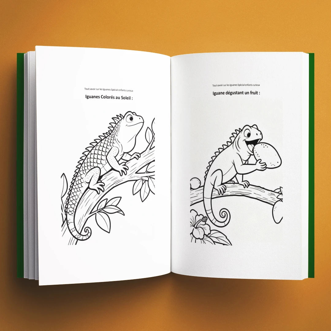 Coloriages du livre pour enfants Tout savoir sur les iguanes (6-12 ans)