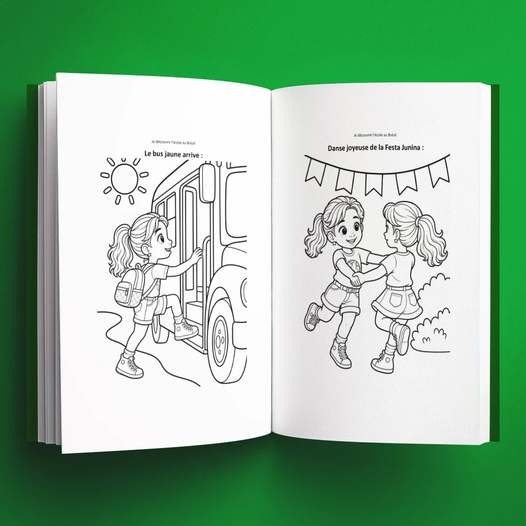 Coloriages du livre pour enfants Je découvre l'école au Brésil (6-12 ans)