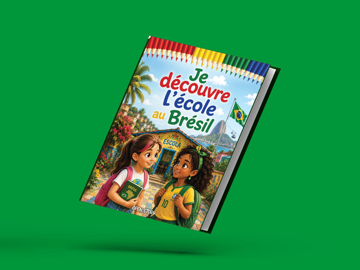 Couverture du livre pour enfants Je découvre l'école au Brésil (6-12 ans)