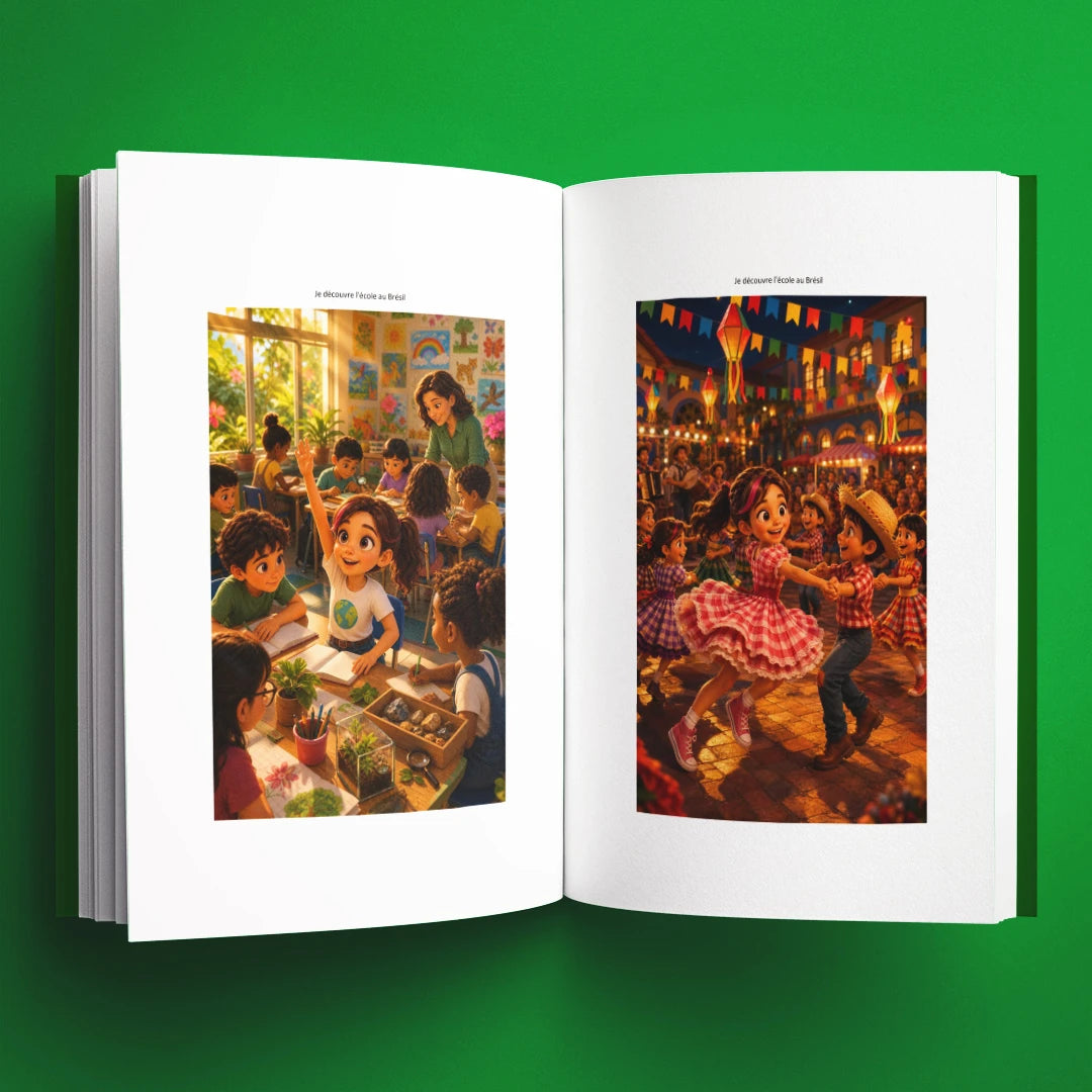 Illustrations du livre pour enfants Je découvre l'école au Brésil (6-12 ans)