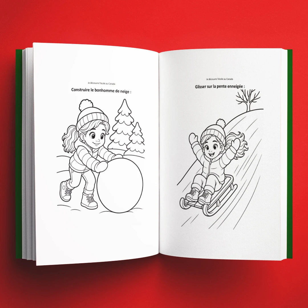 Coloriages du livre pour enfants Je découvre l'école au Canada (6-12 ans)