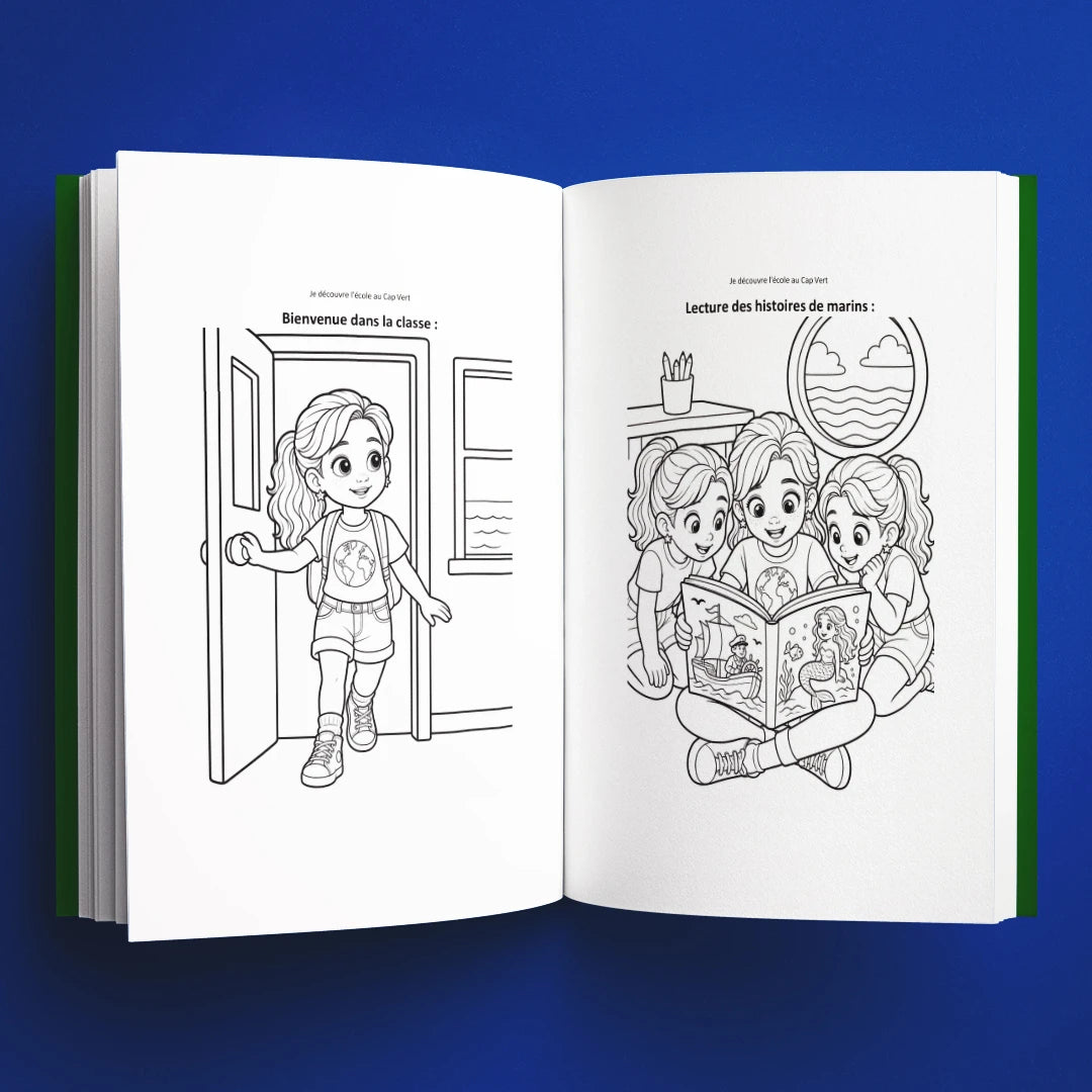 Coloriages du livre pour enfants Je découvre l'école au Cap-Vert (6-12 ans)