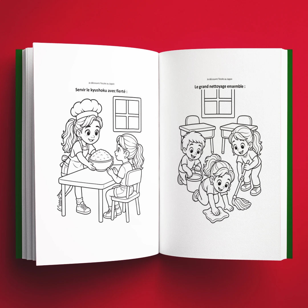 Coloriages du livre pour enfants Je découvre l'école au Japon (6-12 ans)
