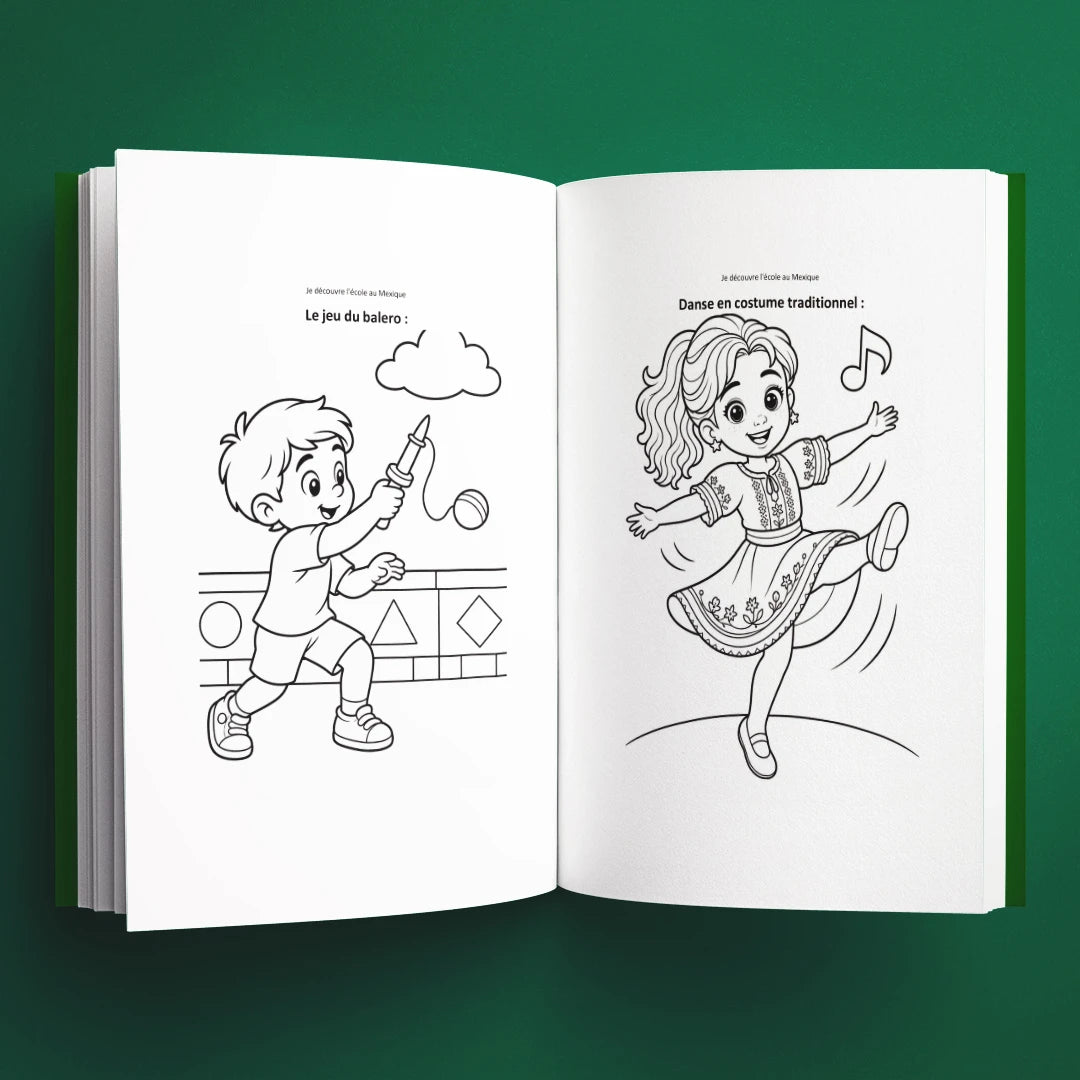 Coloriages du livre pour enfants Je découvre l'école au Mexique (6-12 ans)