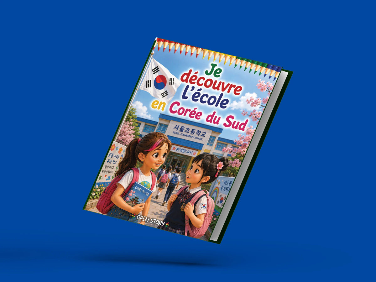 Couverture du livre pour enfants Je découvre l'école en Corée du Sud (6-12 ans)