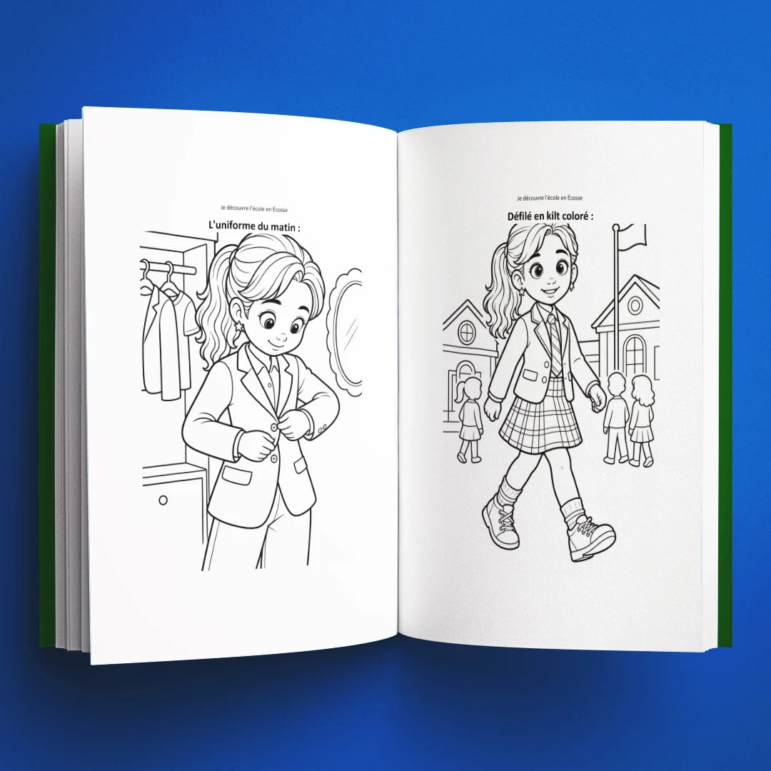 Coloriages du livre pour enfants Je découvre l'école en Écosse (6-12 ans)