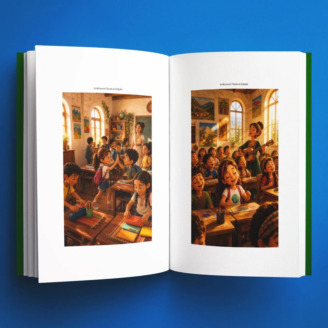 Illustrations du livre pour enfants Je découvre l'école en Kabylie (6-12 ans)