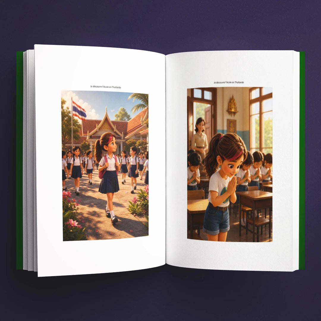 Illustrations du livre pour enfants Je découvre l'école en Thaïlande (6-12 ans)