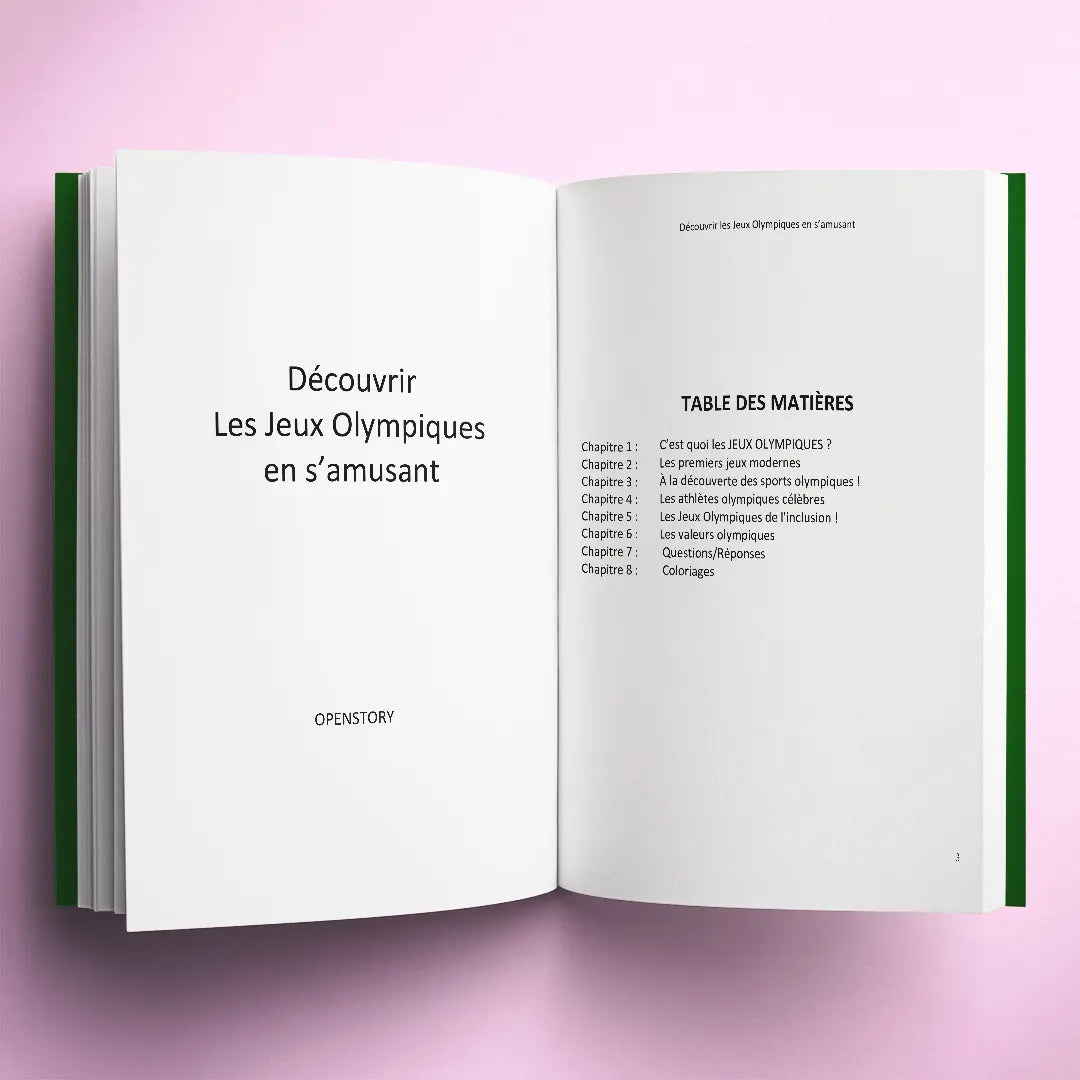 Extrait des chapitres du livre pour enfants Découvrir les Jeux Olympiques en s'amusant (6-12 ans)