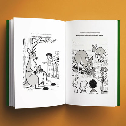 Coloriages du livre pour enfants Tout savoir sur les kangourous (6-12 ans)