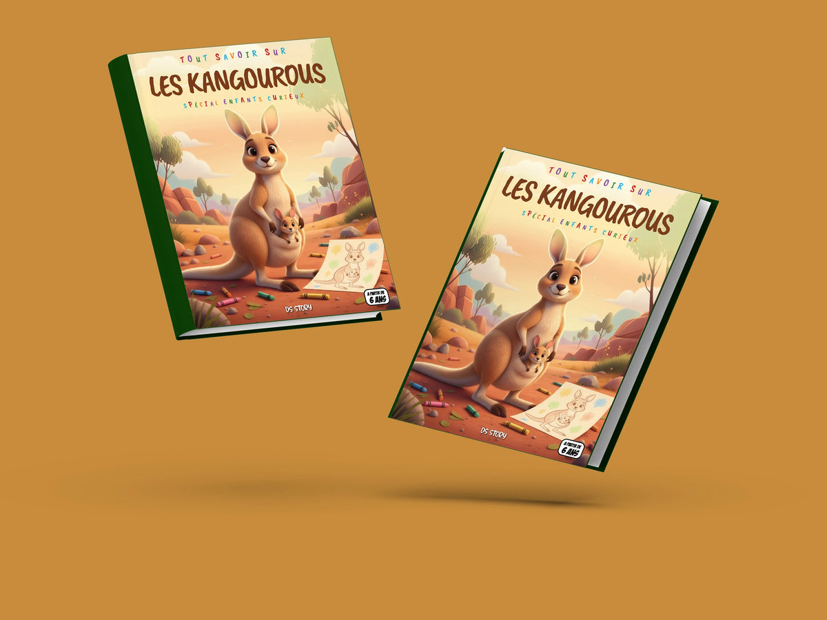 Couverture du livre pour enfants Tout savoir sur les kangourous (6-12 ans)