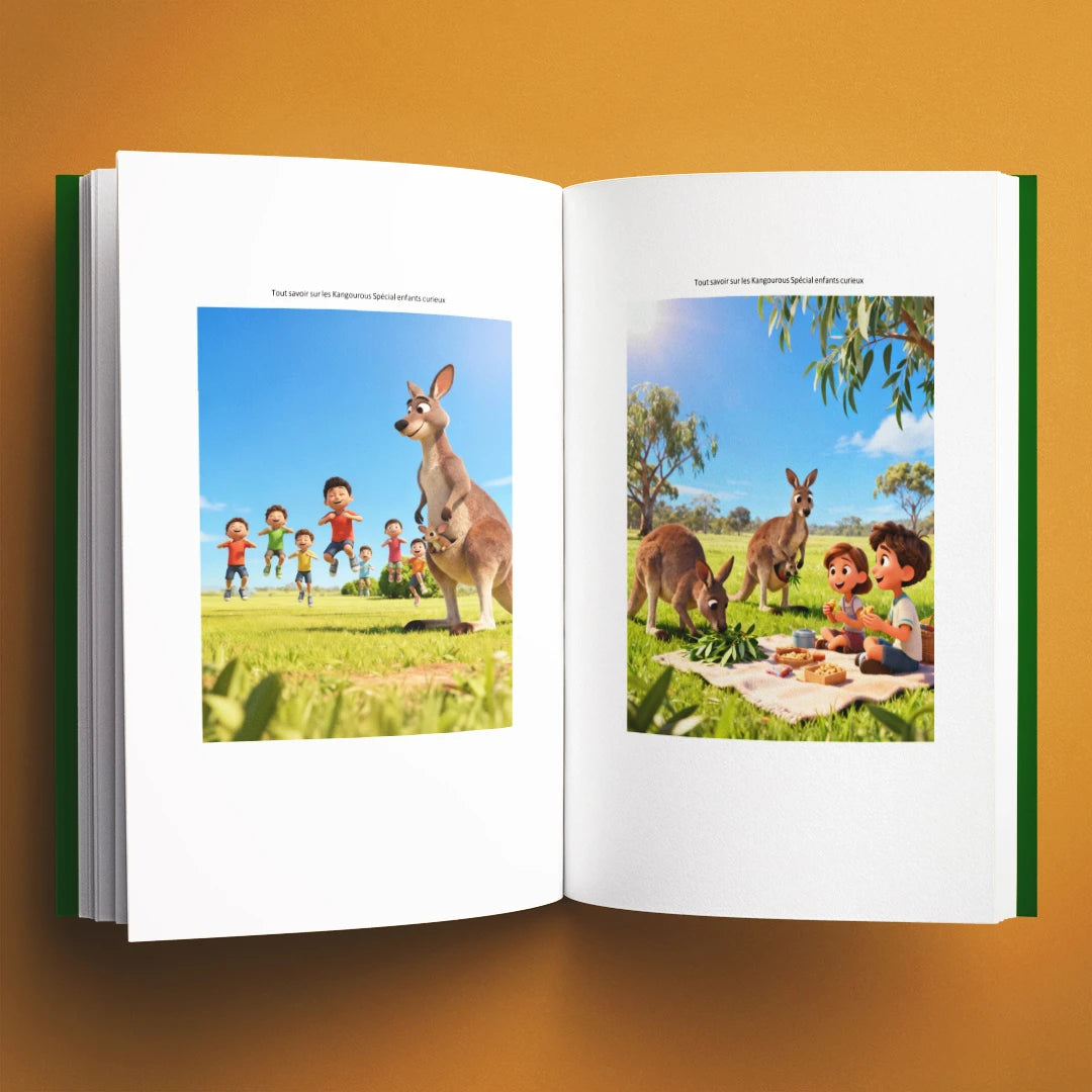 Illustrations du livre pour enfants Tout savoir sur les kangourous (6-12 ans)