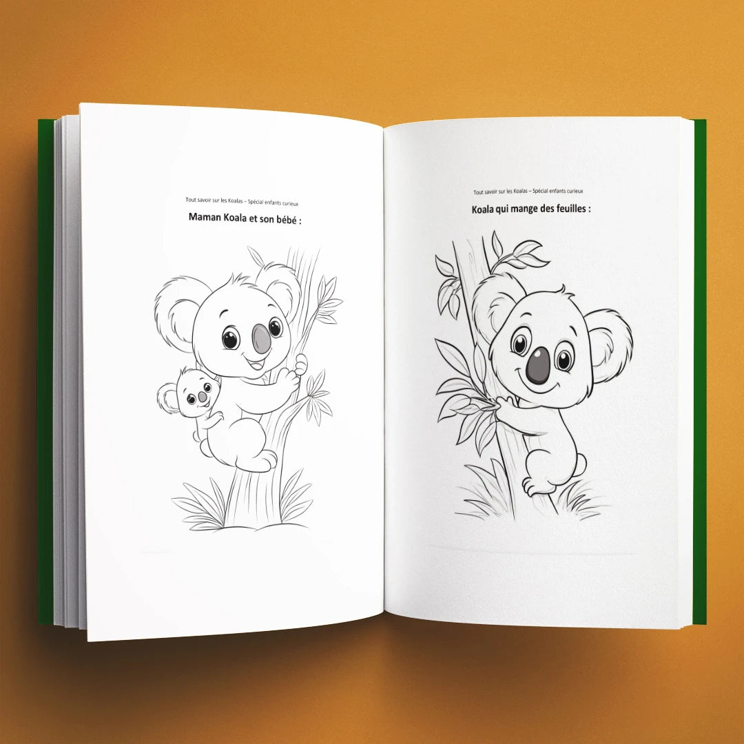 Coloriages du livre pour enfants Tout savoir sur les koalas (6-12 ans)