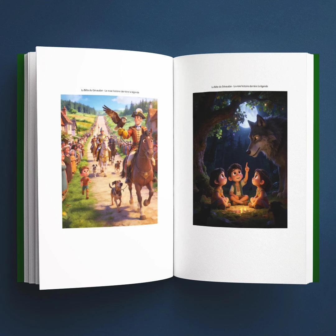 Illustrations du livre pour enfants La Bête du Gévaudan : la vraie histoire derrière la légende (6-12 ans)
