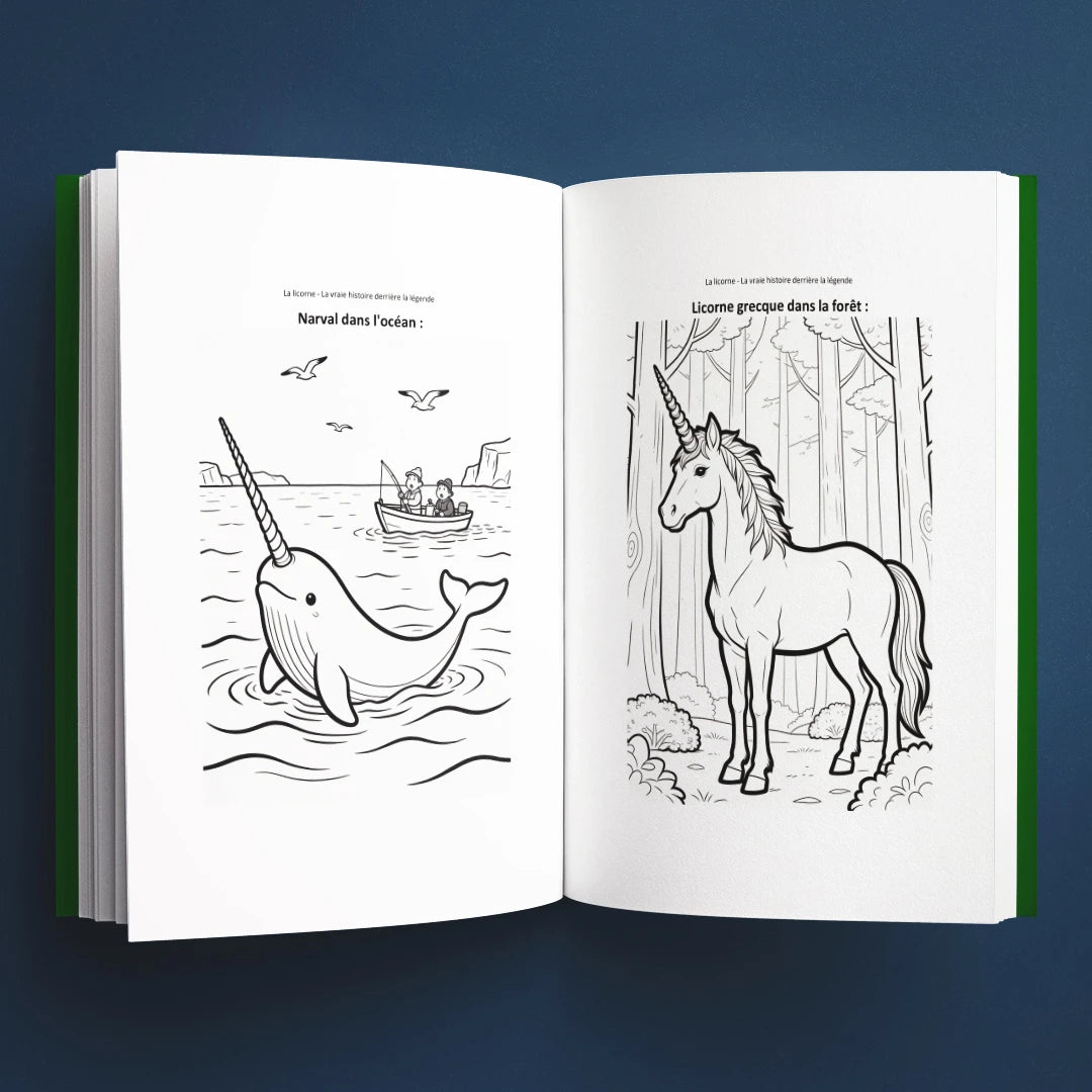 Coloriages du livre pour enfants La licorne : la vraie histoire derrière la légende (6-12 ans)