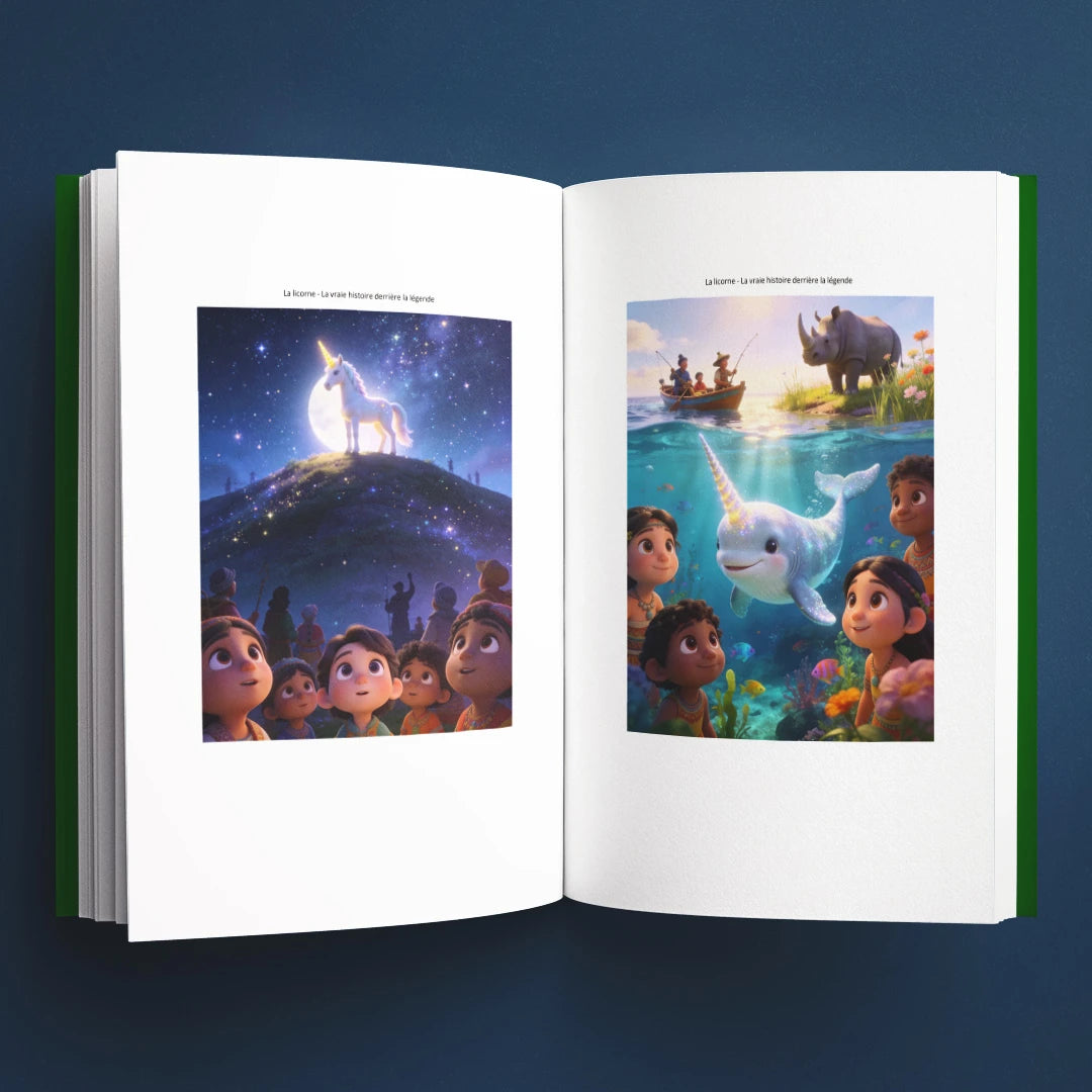 Illustrations du livre pour enfants La licorne : la vraie histoire derrière la légende (6-12 ans)