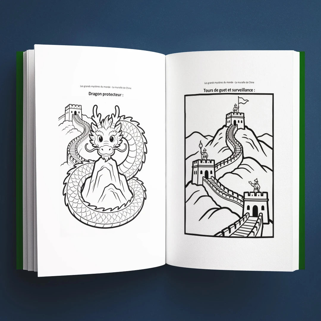 Coloriages du livre pour enfants La muraille de Chine : la vraie histoire derrière le mystère (6-12 ans)