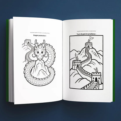 Coloriages du livre pour enfants La muraille de Chine : la vraie histoire derrière le mystère (6-12 ans)