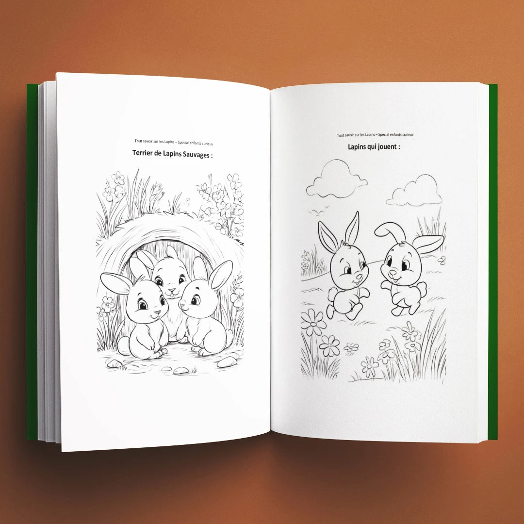 Coloriages du livre pour enfants Tout savoir sur les lapins (6-12 ans)
