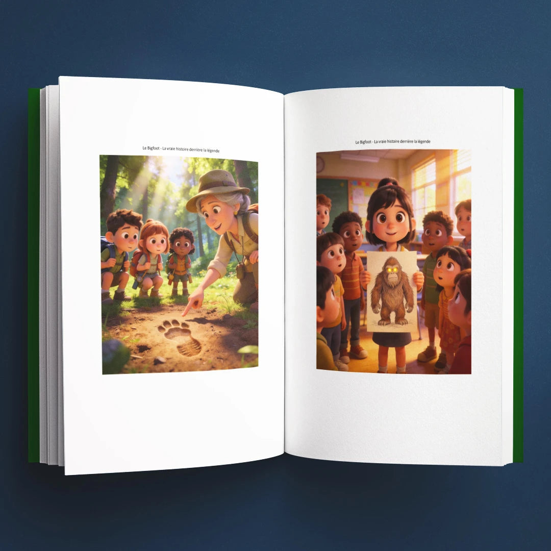 Illustrations du livre pour enfants Le Bigfoot : la vraie histoire derrière la légende (6-12 ans)