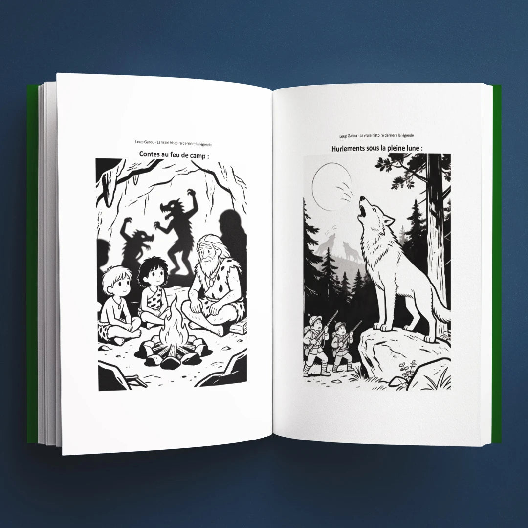 Coloriages du livre pour enfants Le loup-garou : la vraie histoire derrière la légende (6-12 ans)