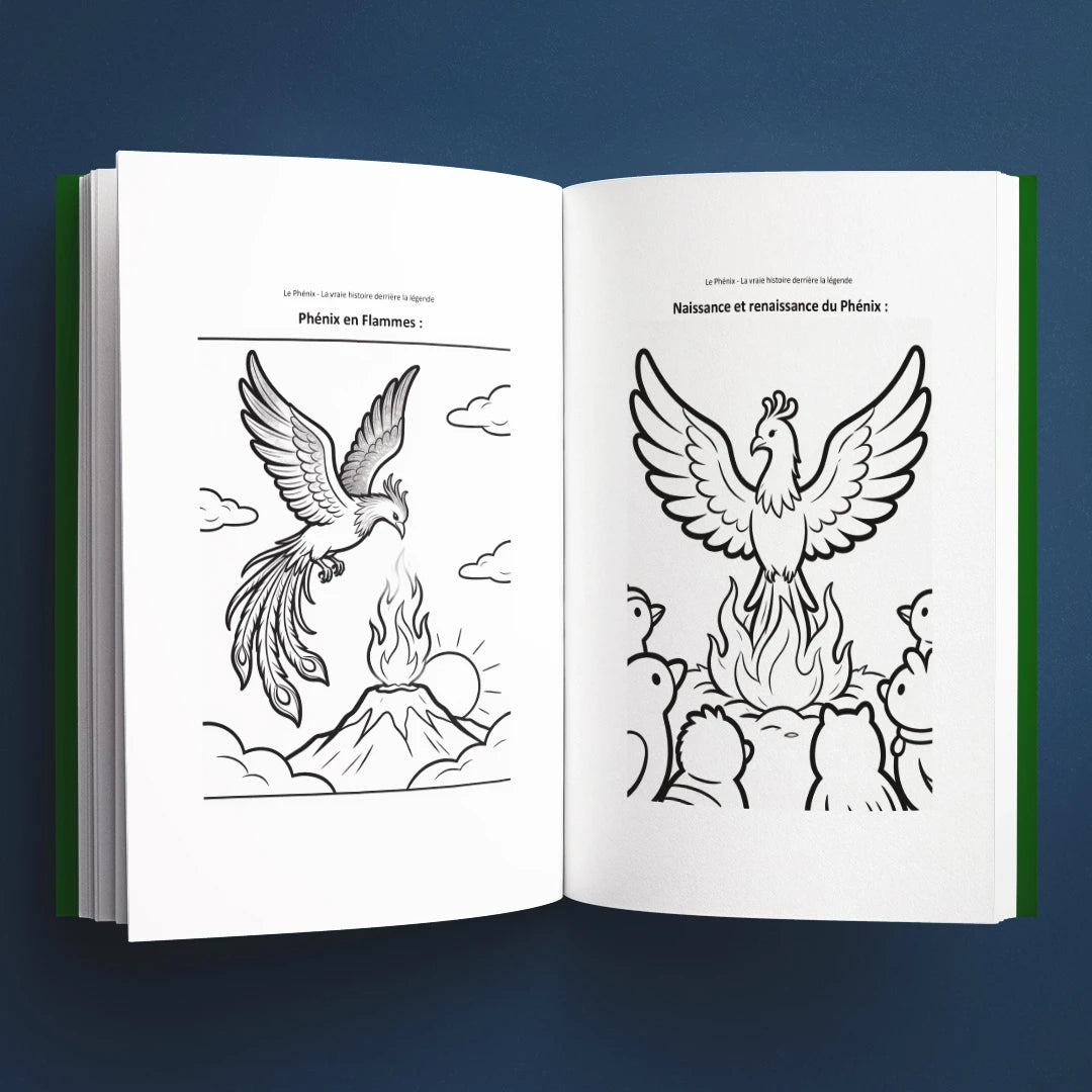 Coloriages du livre pour enfants Le phénix : la vraie histoire derrière la légende (6-12 ans)
