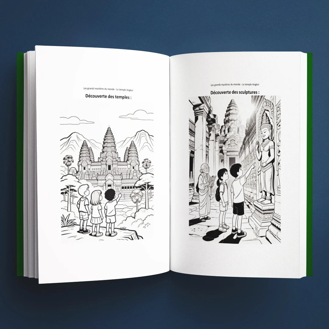 Coloriages du livre pour enfants Le temple d'Angkor : la vraie histoire derrière le mystère (6-12 ans)