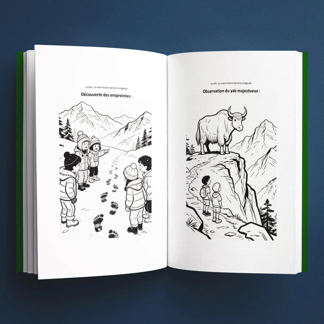 Coloriages du livre pour enfants Le Yéti : la vraie histoire derrière la légende (6-12 ans)