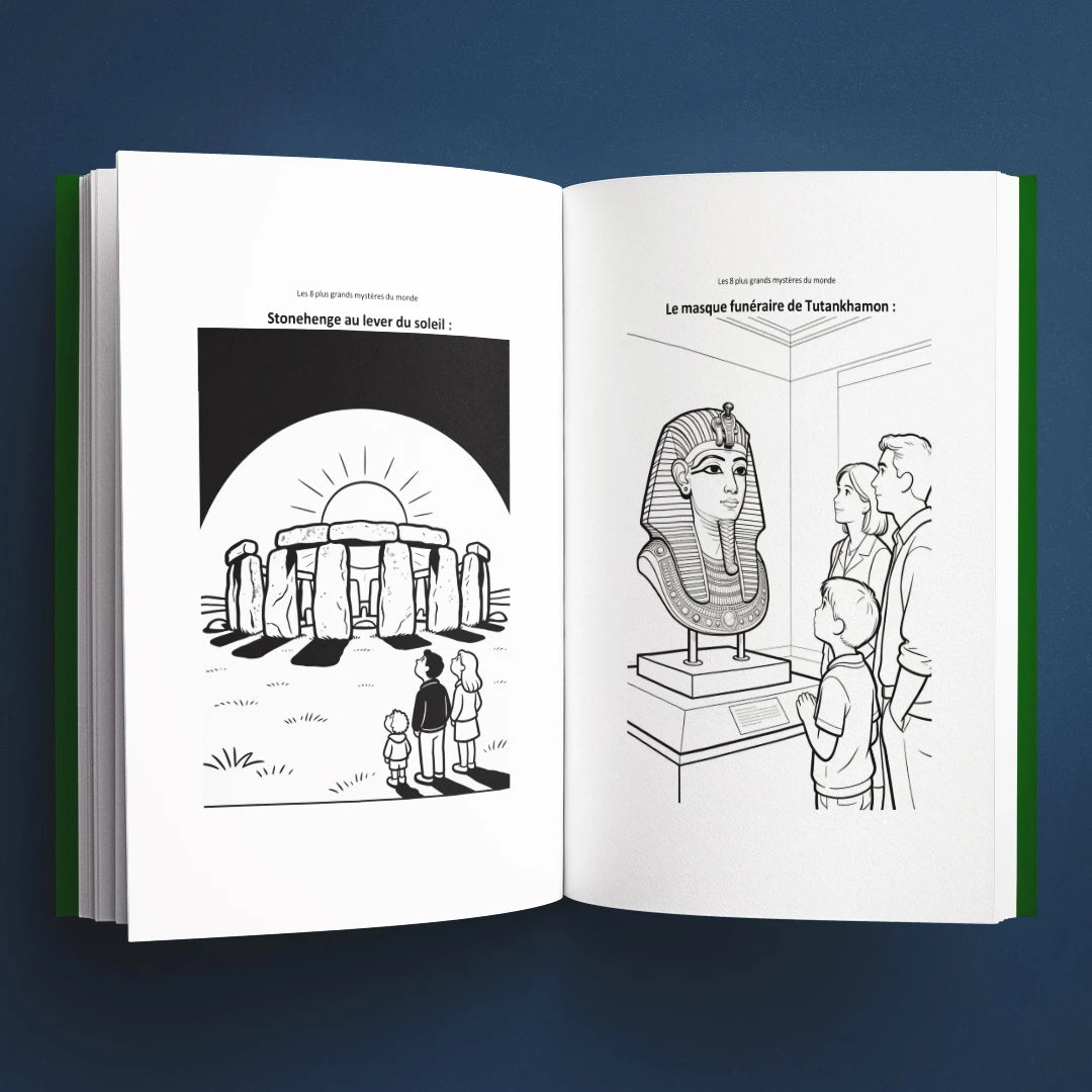 Coloriages du livre pour enfants Les 8 plus grands mystères du monde : la vraie histoire derrière le mystère (6-12 ans)