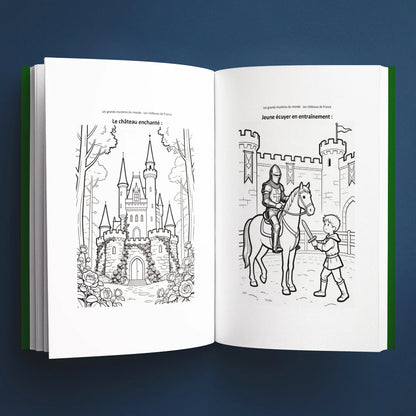 Coloriages du livre pour enfants Les châteaux de France : la vraie histoire derrière le mystère (6-12 ans)