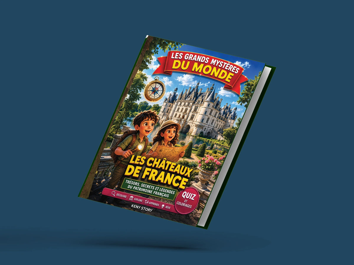 Couverture du livre pour enfants Les châteaux de France : la vraie histoire derrière le mystère (6-12 ans)