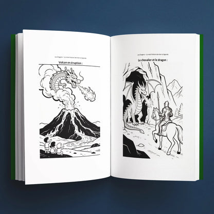 Coloriages du livre pour enfants Les dragons : la vraie histoire derrière la légende (6-12 ans)
